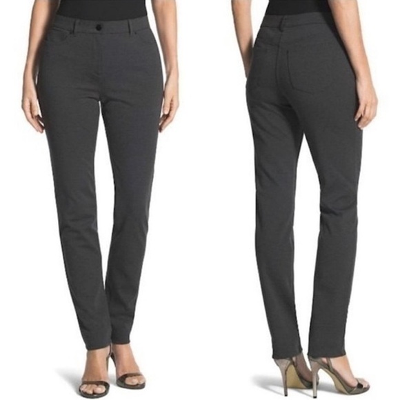 Chico’s Peyton So Slimming Stretch Pants Gray 2.5 / 14 Short - Picture 2 of 9